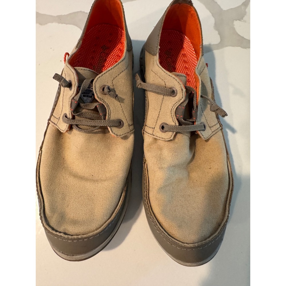 Columbia PFG Bahama Vent Tan Orange Boat Shoes Mens 10 B Fishing